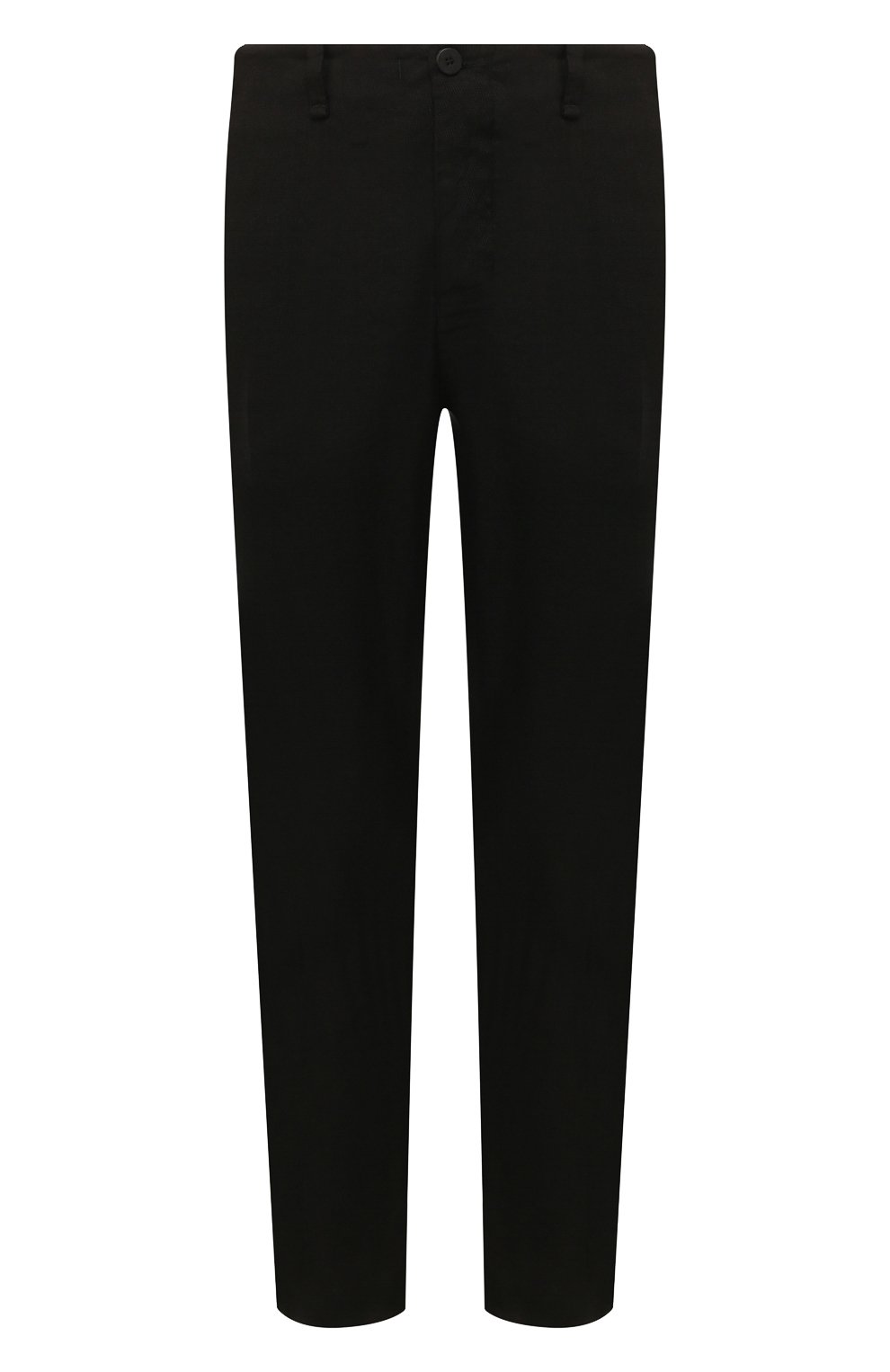 Мужские брюки из смеси льна и вискозы TRANSIT черного цвета, арт. CFUTRKF151 | Фото 1 (Длина (брюки, джинсы): Стандартные; Случай: Повседневный; Материал внешний: Вискоза, Лен)