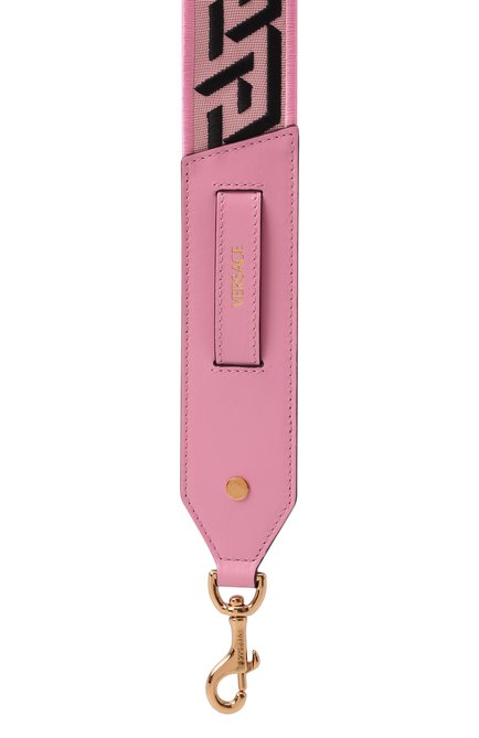Женские ремень для сумки VERSACE розового цвета, арт. 1002526/1A01572 | Фото 2 (Материал: Текстиль; Кросс-КТ: ремень-сумка)