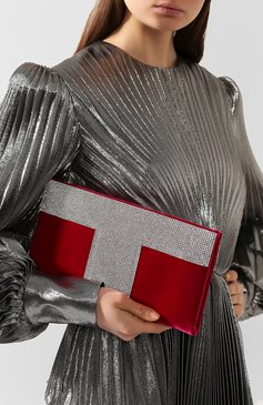 Женский клатч evening TOM FORD фуксия цвета, арт. L1223P-IVE001 | Фото 2 (Женское Кросс-КТ: Вечерняя сумка, Клатч-клатчи; Размер: medium; Материал: Текстиль)