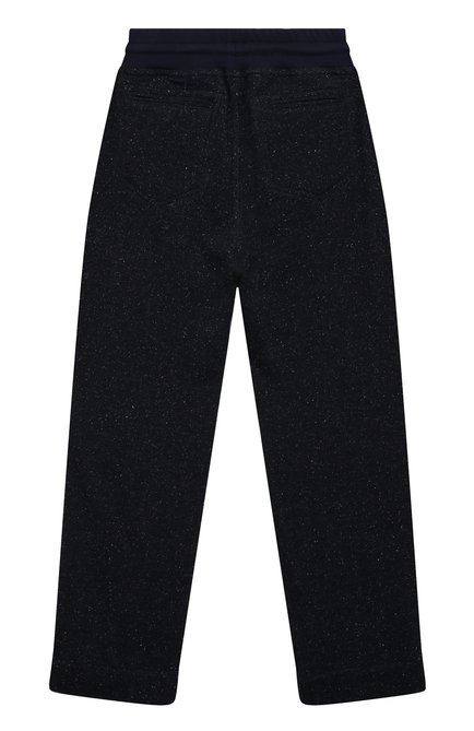 Детские хлопковые брюки BRUNELLO CUCINELLI синего цвета, арт. BTU22E338C | Фото 2 (Нос: Не проставлено; Материал внешний: Хлопок; Материал сплава: Проставлено)