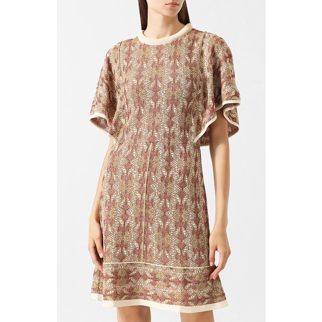 фото Вязаное мини-платье с круглым вырезом chloé