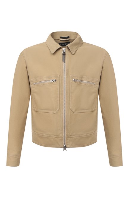 Мужская хлопковая куртка TOM FORD бежевого цвета по цене 172000 руб., арт. BW028/TF0301 | Фото 1