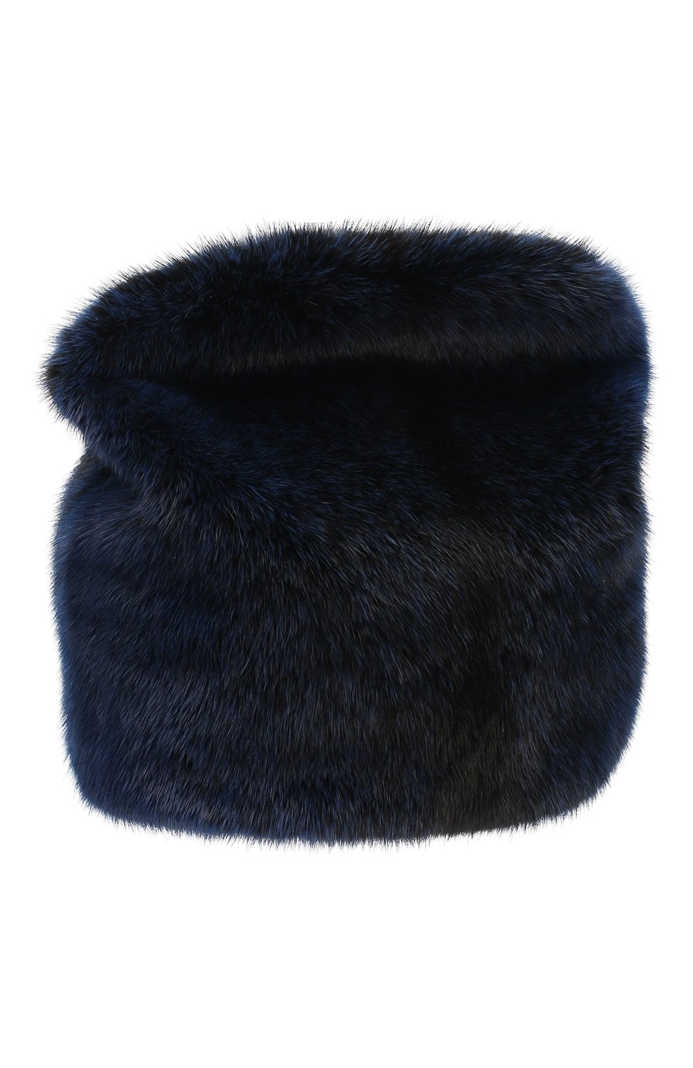 Женская шапка из меха норки FURLAND синего цвета, арт. 0178900110173300542 | Фото 2 (Материал: Натуральный мех)