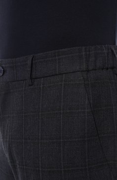 Мужские шерстяные брюки-карго STEFANO RICCI темно-синего цвета, арт. M1T2400301/W0013M | Фото 5 (Силуэт М (брюки): Карго; Материал внешний: Шерсть; Длина (брюки, джинсы): Стандартные; Случай: Повседневный; Стили: Кэжуэл)