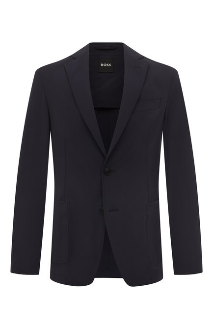 Мужской пиджак BOSS темно-синего цвета по цене 41400 руб., арт. 50497237 | Фото 1