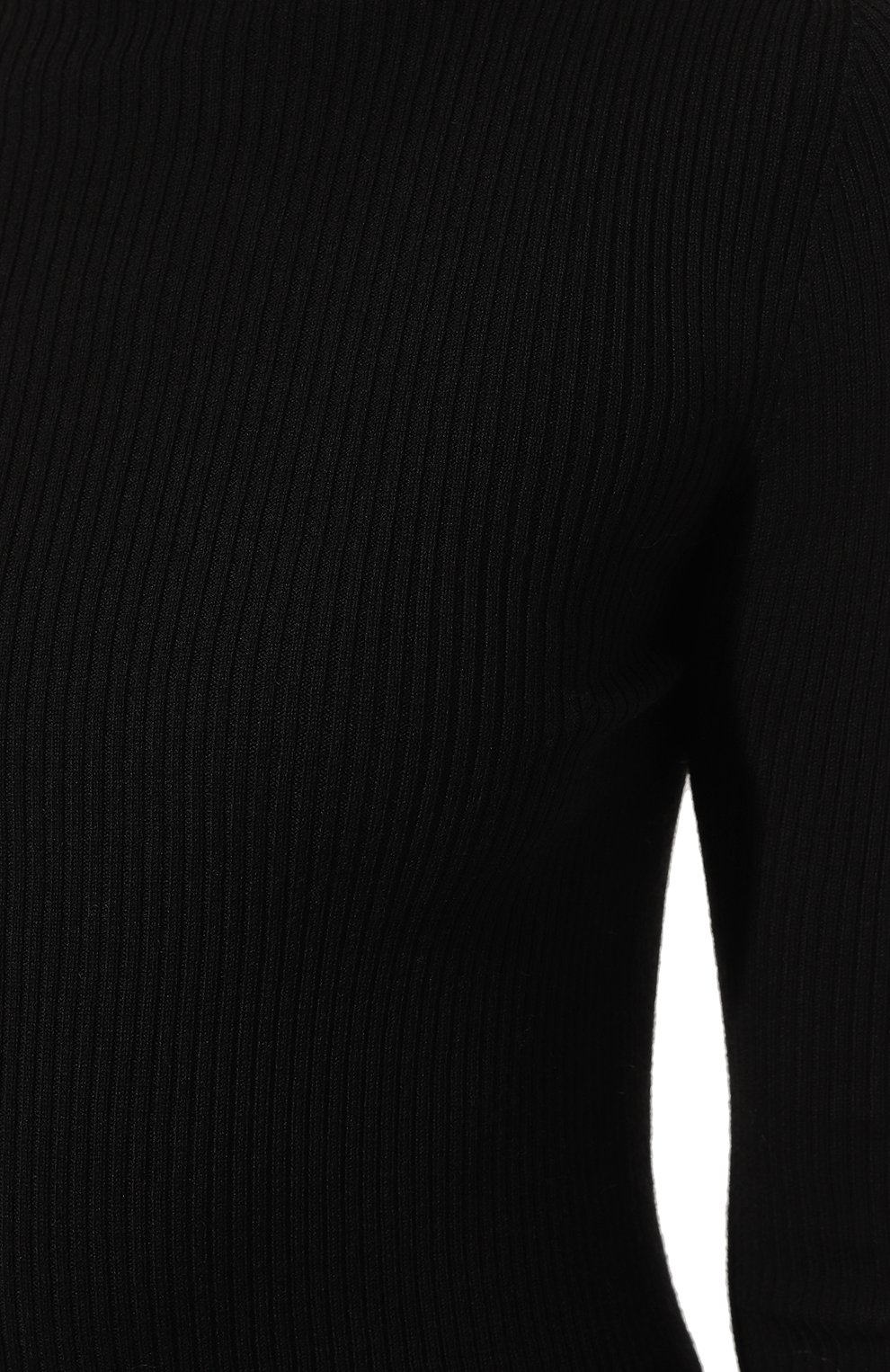 Женский шерстяной пуловер RICK OWENS черного цвета, арт. RP02C1683/RIBM | Фото 5 (Материал внешний: Шерсть; Рукава: Длинные; Длина (для топов): Удлиненные; Материал сплава: Проставлено; Женское Кросс-КТ: Пуловер-одежда; Драгоценные камни: Проставлено; Стили: Кэжуэл)