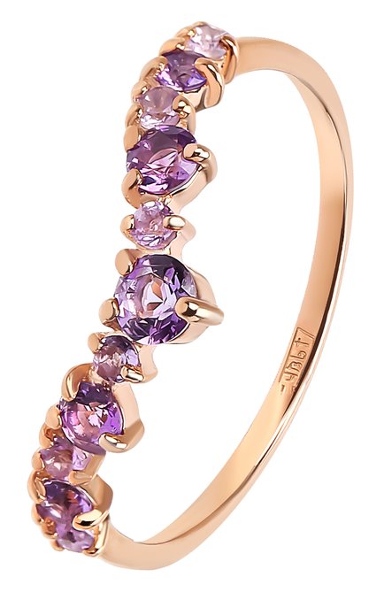 Женское кольцо-корона с аметистом MOONKA фиолетового цвета, арт. tr-cr-amt | Фото 1 (Материал: Серебро)
