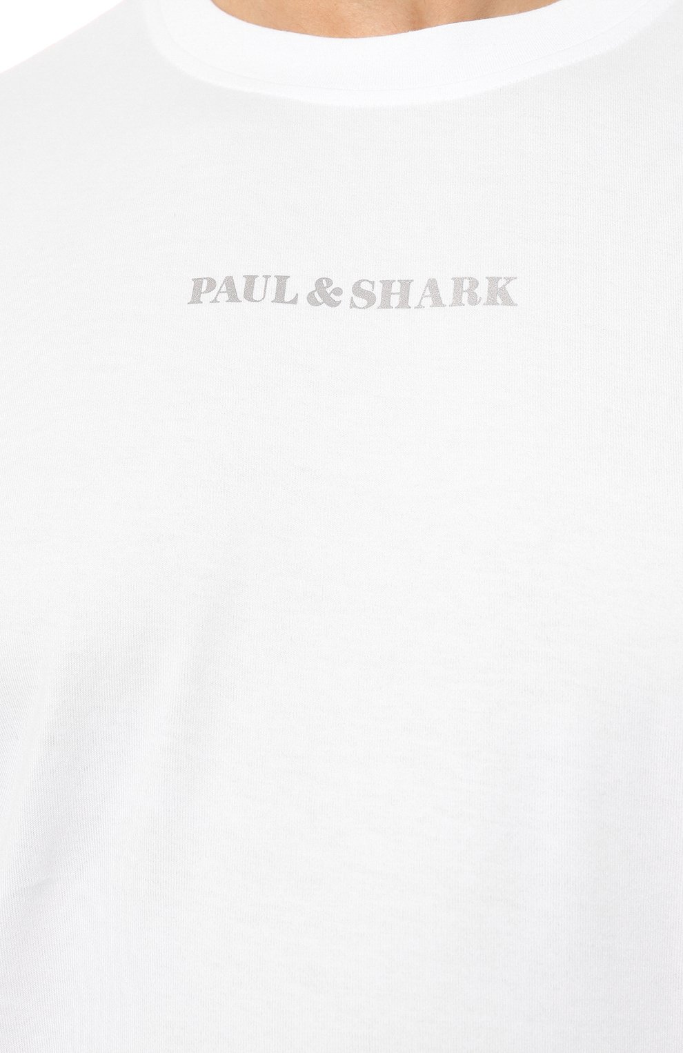 Хлопковая футболка Paul&Shark 22411044/3XL-6XL, цвет белый, размер 58 22411044/3XL-6XL - фото 5