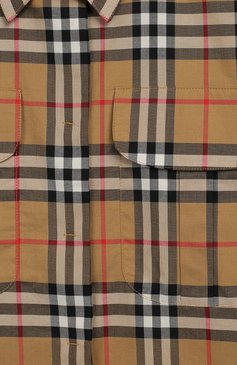 Детское хлопковая блузка BURBERRY разноцветного цвета, арт. 8003327 | Фото 3 (Рукава: Длинные; Случай: Повседневный; Материал внешний: Хлопок)