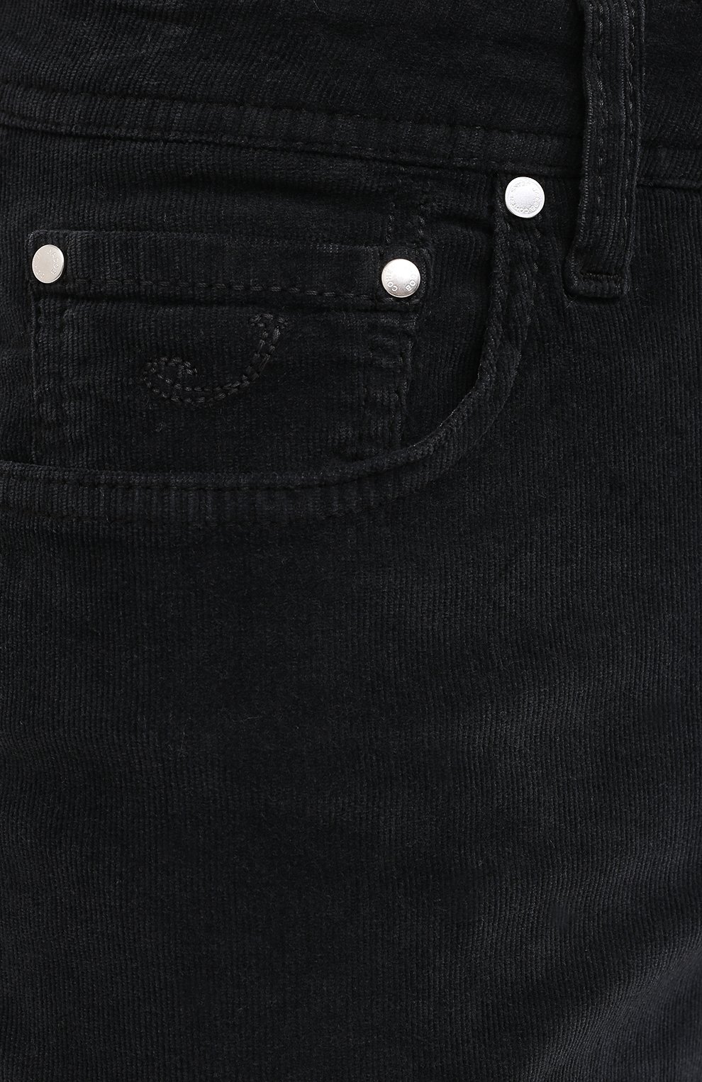 Мужские хлопковые брюки JACOB COHEN черного цвета, арт. J688 C0MF 08805-V/54 | Фото 5 (Длина (брюки, джинсы): Стандартные; Случай: Повседневный; Материал внешний: Хлопок; Стили: Кэжуэл)