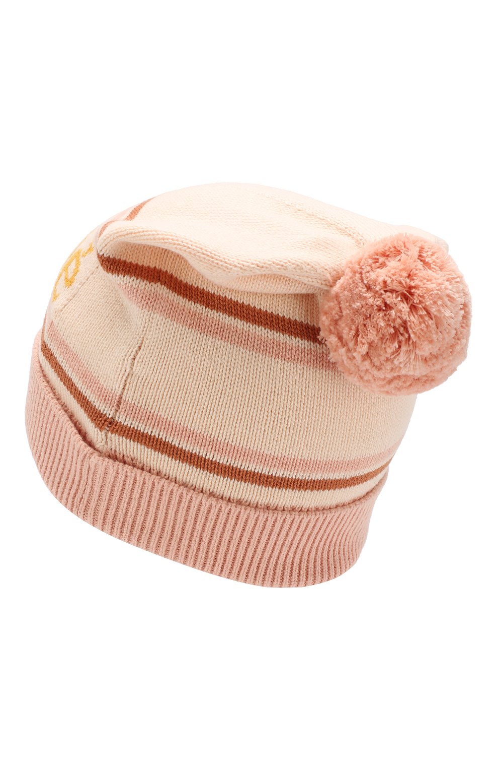 Детского шапка CHLOÉ светло-розового цвета, арт. C11166 | Фото 2 (Материал: Текстиль, Хлопок; Статус проверки: Проверена категория)