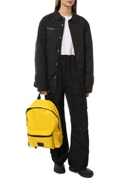 Женский рюкзак MSGM желтого цвета, арт. 3440MZ90 638 | Фото 7 (Материал: Текстиль; Стили: Спорт; Размер: large)
