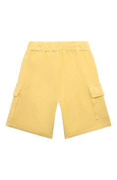 Детские хлопковые шорты-карго IL GUFO желтого цвета, арт. P23PB155MF700/2A-4A | Фото 2 (Случай: Повседневный; Материал сплава: Проставлено; Нос: Не проставлено; Материал внешний: Хлопок)