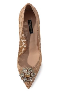 Женские текстильные туфли rainbow lace DOLCE & GABBANA светло-бежевого цвета, арт. CD0101/AL198 | Фото 6 (Материал внешний: Текстиль; Каблук высота: Высокий; Материал внутренний: Натуральная кожа, Текстиль; Материал сплава: Проставлено, Проверено; Каблук тип: Шпилька; Статус проверки: Проверено, Проверена категория; Подошва: Плоская; Драгоценные камни: Проставлено; Длина стельки: 19,1, 22,8, 23,4, 24,1, 24,8, 25,4, 26,1)