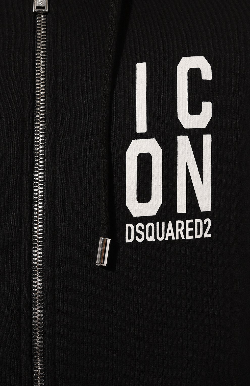 Мужской хлопковая толстовка DSQUARED2 черного цвета, арт. S79HG0012/S25516 | Фото 5 (Рукава: Длинные; Мужское Кросс-КТ: Толстовка-одежда; Длина (для топов): Стандартные; Материал сплава: Проставлено; Материал внешний: Хлопок; Стили: Спорт-шик; Драгоценные камни: Проставлено)