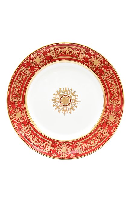 Обеденная тарелка aux rois roug BERNARDAUD красного цвета, арт. G653/13 | Фото 1 (Ограничения доставки: fragile-2)
