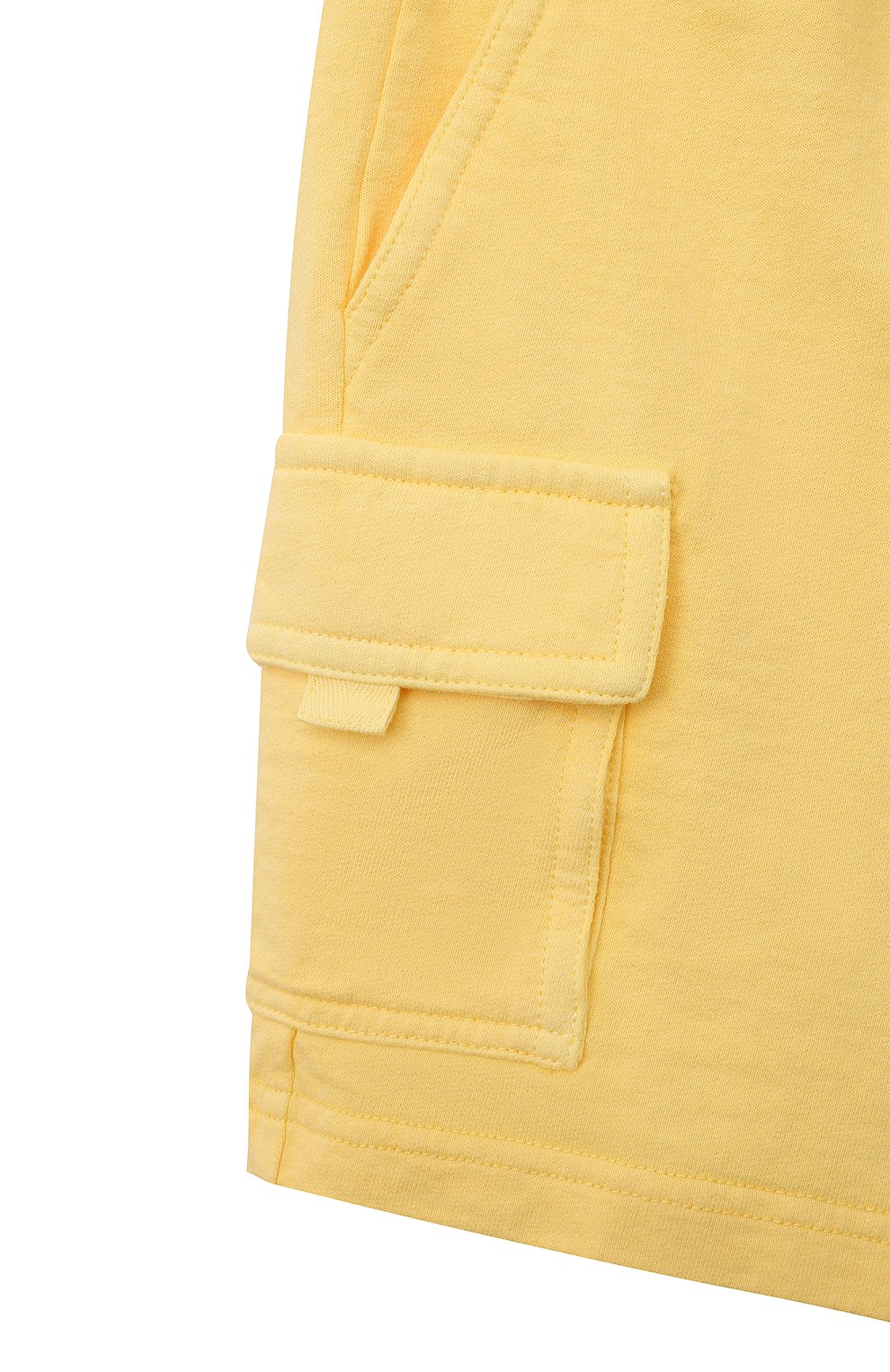 Детские хлопковые шорты-карго IL GUFO желтого цвета, арт. P23PB155MF700/2A-4A | Фото 3 (Случай: Повседневный; Материал сплава: Проставлено; Нос: Не проставлено; Материал внешний: Хлопок)