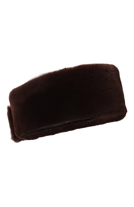 Женская повязка на голову из меха норки FURLAND коричневого цвета, арт. 0019200150105300060 | Фото 1 (Материал: Натуральный мех)