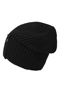 Мужская шерстяная шапка TRANSIT черного цвета, арт. HATUTRV17526 | Фото 2 (Материал: Текстиль, Шерсть; Кросс-КТ: Трикотаж; Материал сплава: Проставлено; Нос: Не проставлено)
