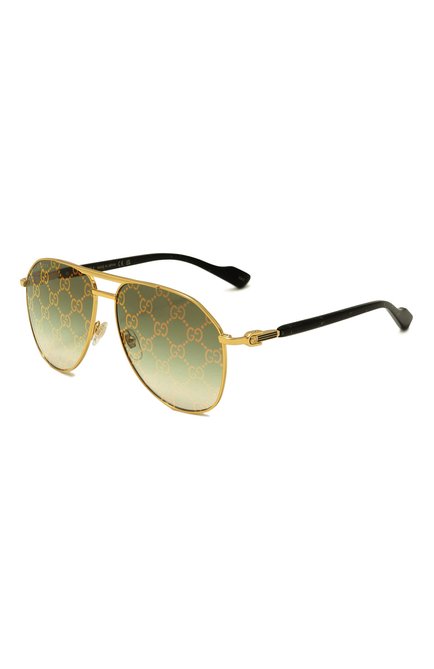 Женские солнцезащитные очки GUCCI зеленого цвета, арт. GG1220S 004 | Фото 1 (Тип очков: С/з; Материал: Металл; Кросс-КТ: С/з-унисекс; Оптика Гендер: оптика-унисекс; Очки форма: Авиаторы)