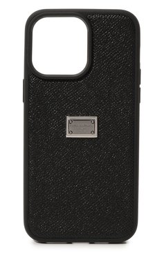 Кожаный чехол для iphone 14 pro max DOLCE & GABBANA черного цвета, арт. BP3246/AG219 | Фото 1 (Региональные ограничения белый список (Axapta Mercury): Не проставлено; Нос: Не проставлено)