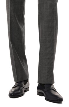 Мужские кожаные пенни-лоферы STEFANO RICCI темно-синего цвета, арт. US02_C2030/VS | Фото 3 (Материал внутренний: Натуральная кожа; Материал сплава: Проставлено; Нос: Не проставлено; Стили: Классический)