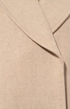 Женское шер стяное пальто IVY OAK бежевого цвета, арт. I01123F1119 | Фото 5 (Материал внешний: Шерсть; Рукава: Длинные; Длина (верхняя одежда): До середины бедра; Материал сплава: Проставлено; 1-2-бортные: Однобортные; Драгоценные камни: Проставлено; Материал подклада: Вискоза; Стили: Кэжуэл)