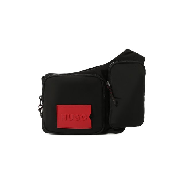Текстильная поясная сумка HUGO 50475048, цвет чёрный, размер NS