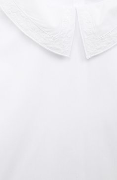 Детское хлопковая блузка DAL LAGO белого цвета, арт. R420/7537/13-16 | Фото 3 (Рукава: Длинные; Материал сплава: Проставлено; Материал внешний: Хлопок; Драгоценные камни: Проставлено; Ростовка одежда: 13 - 15 лет | 158 см, 16 лет | 164 см)