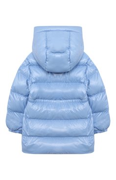 Детского пуховая куртка MONCLER голубого цвета, арт. G2-951-1C511-20-68950 | Фото 2 (Кросс-КТ НВ: Куртки; Ростовка одежда: 12 мес | 80 см, 18 мес | 86 см, 24 мес | 92 см, 36 мес | 98 см)