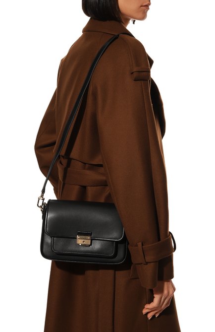 Женская сумка bradshaw medium MICHAEL MICHAEL KORS черного цвета, арт. 30S1G2BM2L | Фото 2 (Материал: Натуральная кожа; Размер: medium; Ремень/цепочка: На ремешке; Сумки-технические: Сумки через плечо)