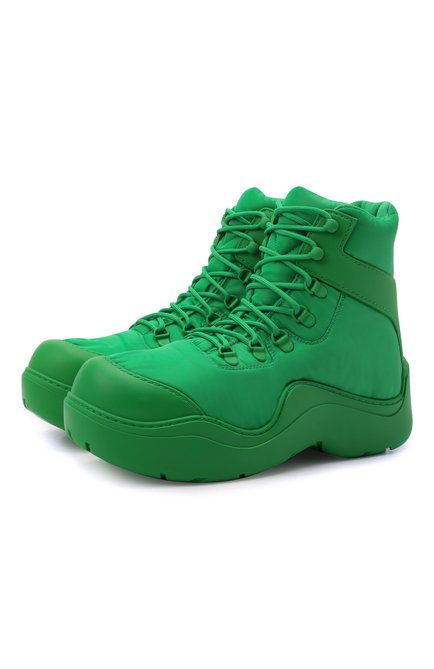 Женские текстильные ботинки puddle bomber BOTTEGA VENETA зеленого цвета по цене 69950 руб., арт. 667218/VBSD7 | Фото 1