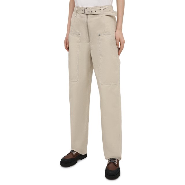 фото Брюки из хлопка и льна isabel marant etoile