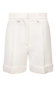 Женские шорты из вискозы и шерсти CASABLANCA белого цвета, арт. WS21-TR-038 WHITE | Фото 1 (Женское Кросс-КТ: Шорты-одежда; Стили: Гламурный; Длина Ж (юбки, платья, шорты): Мини; Региональные ограничения белый список (Axapta Mercury): RU; Материал внешний: Вискоза; Материал подклада: Вискоза)