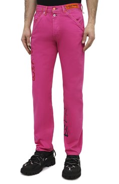Мужские джинсы heron preston x levi's HERON PRESTON розового цвета, арт. HMYA007S209270202828 | Фото 3 (Силуэт М (брюки): Прямые; Кросс-КТ: Деним; Длина (брюки, джинсы): Стандартные; Стили: Гранж; Материал внешний: Хлопок)