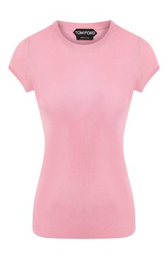 Женский топ из вискозы TOM FORD розового цвета, арт. MAK854-YAX207 | Фото 1 (Рукава: Короткие; Длина (для топов): Стандартные; Материал сплава: Проставлено, Проверено; Материал внешний: Вискоза; Статус проверки: Проверено, Проверена категория; Драгоценные камни: Проставлено; Кросс-КТ: с рукавом)