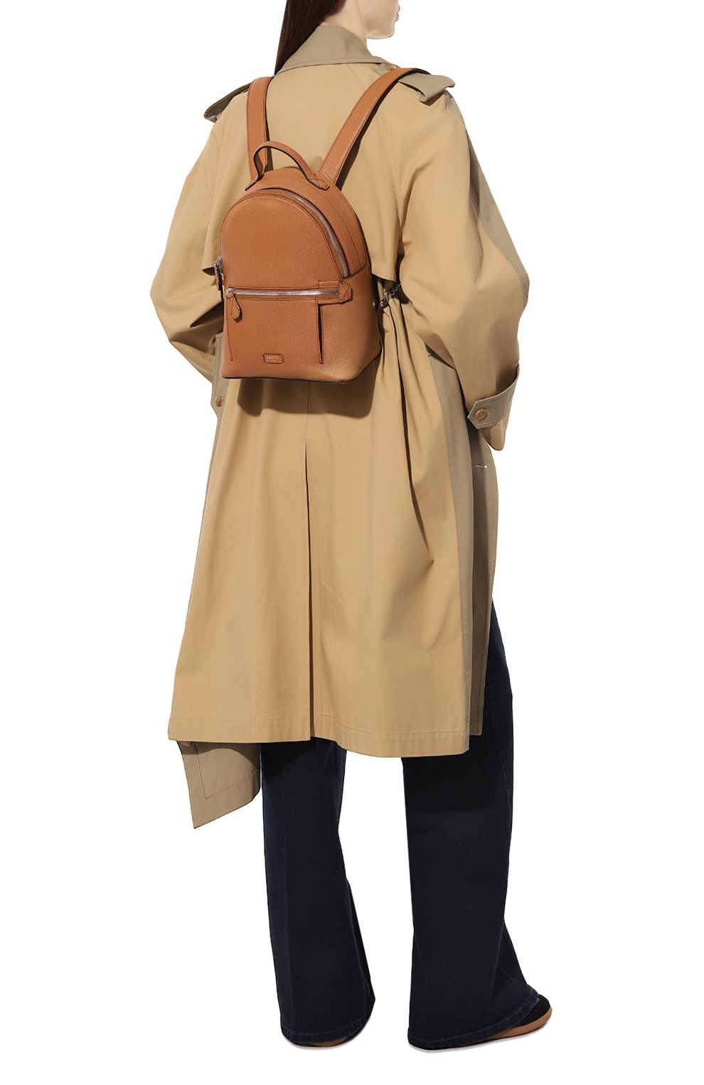 Женский рюкзак ninon LANCEL светло-коричневого цвета, арт. A12093 | Фото 7 (Размер: medium; Материал: Натуральная кожа; Стили: Кэжуэл)