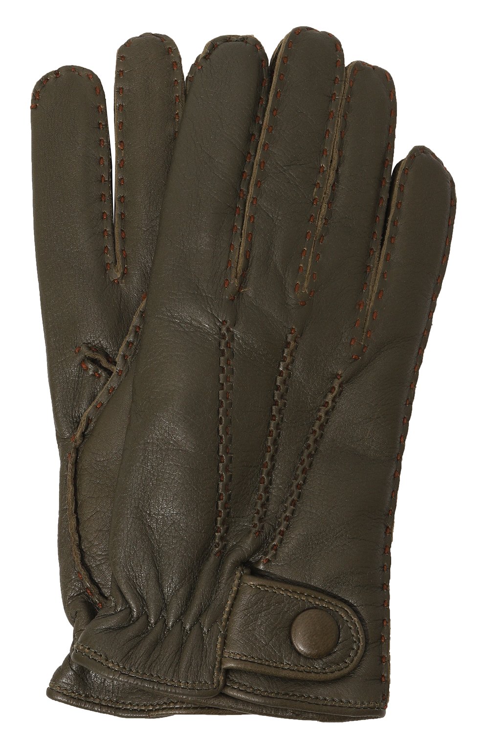 Мужские кожаные перчатки TR HANDSCHUHE хаки цвета, арт. NH2376860 | Фото 1 (Материал: Натуральная кожа; Материал сплава: Проставлено; Нос: Не проставлено; Мужское Кросс-КТ: Кожа и замша)
