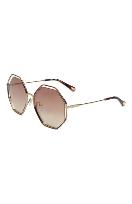 Женские солнцезащитные очки poppy CHLOÉ коричневого цвета, арт. 132S-205 | Фото 1 (Статус проверки: Проверено, Проверена категория; Тип очков: С/з)