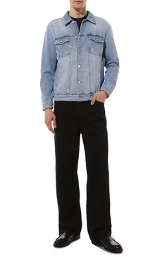 Мужская джинсовая куртка DONDUP голубого цвета, арт. UJ812/DF0142U/FX5 | Фото 2 (Кросс-КТ: Куртка, Деним; Рукава: Длинные; Стили: Гранж; Материал сплава: Проставлено; Материал внешний: Хлопок, Деним; Драгоценные камни: Проставлено; Длина (верхняя одежда): Короткие)
