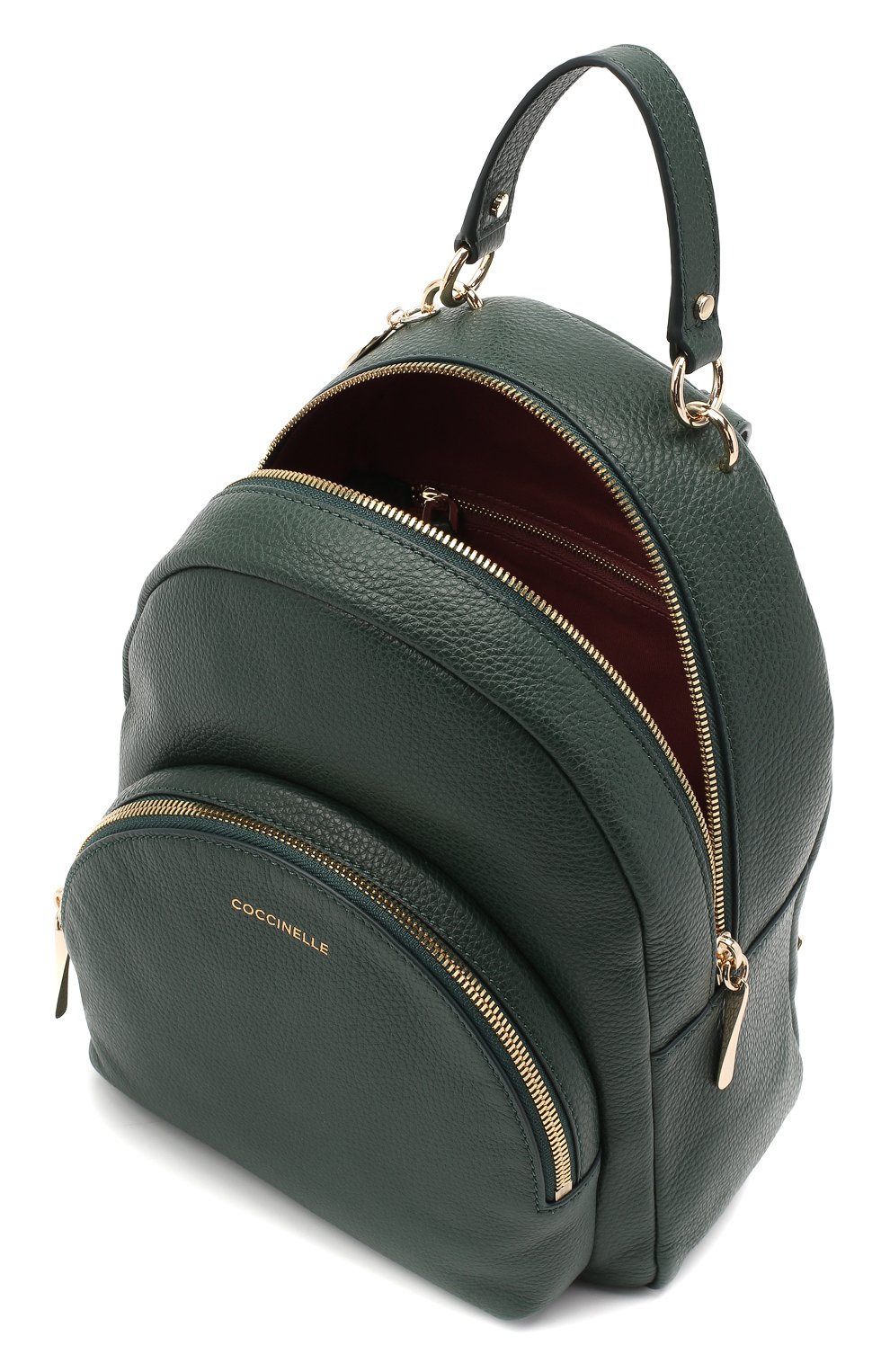 Женский рюкзак alpha COCCINELLE зеленого цвета, арт. E1 GS5 14 01 01 | Фото 4 (Размер: medium; Материал: Натуральная кожа; Стили: Кэжуэл)