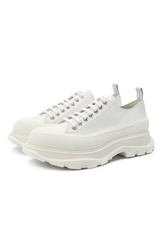 Мужские кожаные ботинки tread slick ALEXANDER MCQUEEN белого цвета, арт. 627225/WHZ62 | Фото 1 (Мужское Кросс-КТ: Ботинки-обувь; Материал внутренний: Натуральная кожа; Материал утеплителя: Без утеплителя; Подошва: Массивная; Длина стельки: 26,0, 26,6, 27,3, 27,6, 28,0, 28,3, 28,7, 29,0, 29,3, 29,6, 30,0, 30,7)