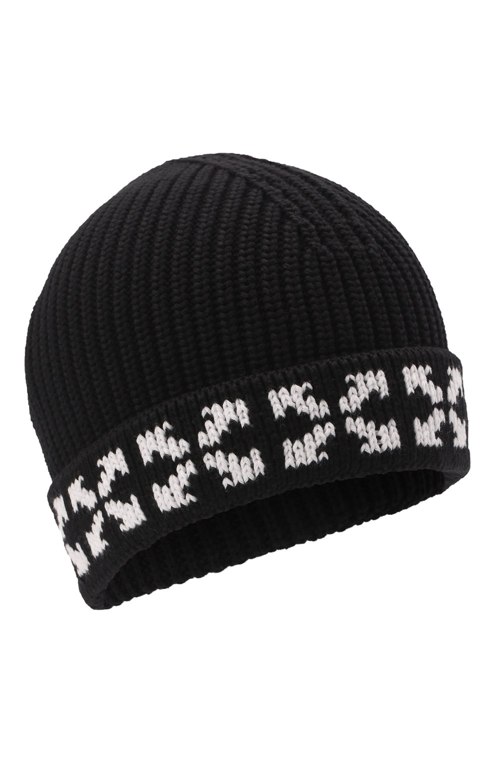 Детского хлопковая шапка OFF-WHITE черного цвета, арт. 0BLC001F21KNI001 | Фото 1 (Материал: Текстиль, Хлопок)