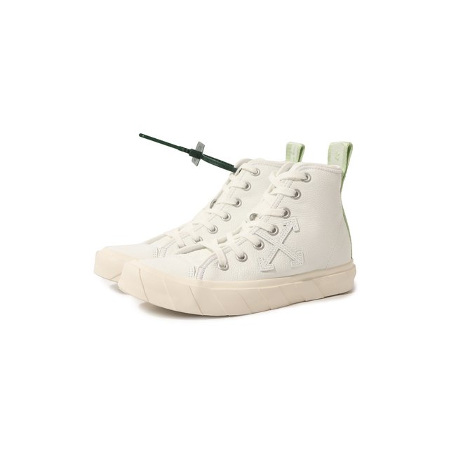 Кожаные кеды Vulcanized Off-White OWIA195F22LEA0010101