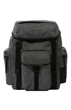 Мужской текстильный рюкзак PREMIATA темно-серого цвета, арт. B00KER/VAR2109 | Фото 1 (Материал: Текстиль; Сумки-технические: Рюкзаки - большие; Стили: Кэжуэл; Размер: large)