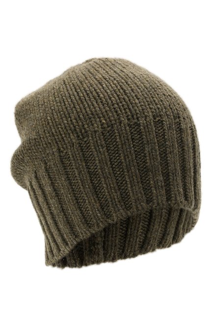 Мужская кашемировая шапка INVERNI хаки цвета, арт. 4226 CM | Фото 1 (Материал: Шерсть, Кашемир, Текстиль; Кросс-КТ: Трикотаж)