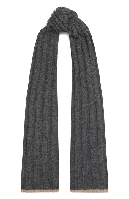 Мужской кашемировый шарф BRUNELLO CUCINELLI темно-серого цвета по цене 69950 руб., арт. M2240819 | Фото 1