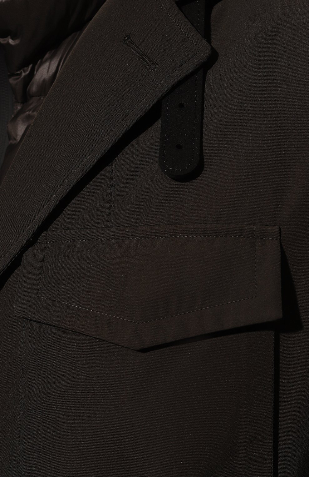 Мужская пуховая куртка MONTECORE хаки цвета, арт. F03MUCX596-195 | Фото 5 (Кросс-КТ: Куртка; Рукава: Длинные; Материал внешний: Синтетический материал; Материал сплава: Проставлено; Мужское Кросс-КТ: Куртка-пуховая; Материал подклада: Синтетический материал; Драгоценные камни: Проставлено; Длина (верхняя одежда): Короткие; Материал утеплителя: Пух и перо; Стили: Кэжуэл)