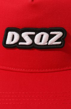 Мужской хлопковая бейсболка DSQUARED2 красного цвета, арт. BCM0649 05C00001 | Фото 4 (Материал: Текстиль, Хлопок; Материал сплава: Проставлено; Нос: Не проставлено)