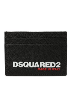 Мужской кожаный футляр для кредитных карт DSQUARED2 черного цвета, арт. CCM0015/25103888 | Фото 1 (Материал: Натуральная кожа; Материал сплава: Проставлено; Нос: Не пр оставлено)